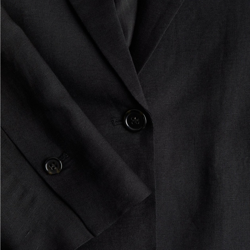 H&M Linen Blend Blazer- Lightweight Casual Workwear - Picture 6 of 10